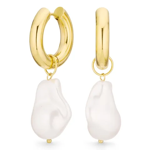 waterproof parel oorbellen in verguld staal - OCEANA