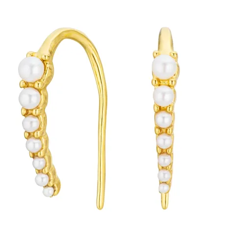 waterproof parel oorbellen in verguld staal - OCEANA