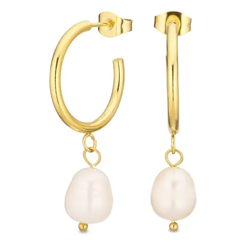 waterproof parel halfcreool in verguld staal - OCEANA