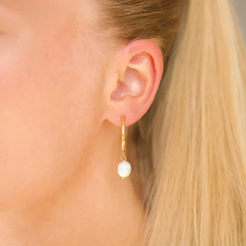 waterproof parel halfcreool in verguld staal - OCEANA