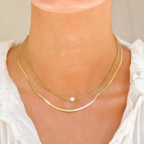 waterproof ketting in verguld staal - OCEANA