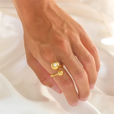 waterproof ring in verguld staal - OCEANA