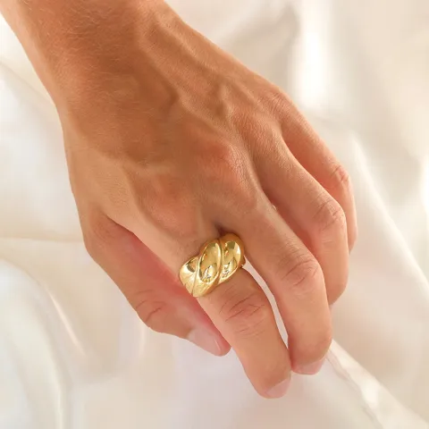 waterproof ring in verguld staal - OCEANA