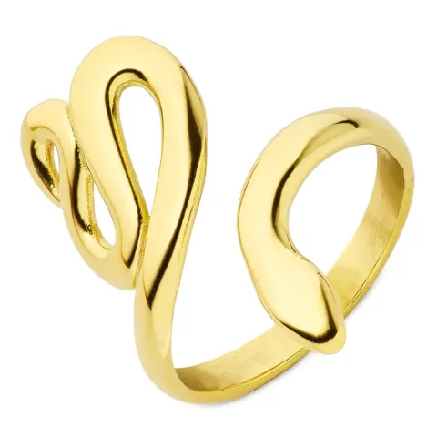 waterproof slangen ring in verguld staal - OCEANA