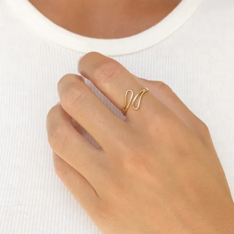 waterproof ring in verguld staal - OCEANA