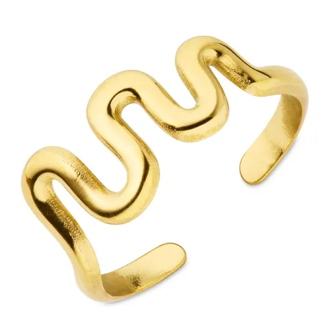 waterproof verstelbaar ring in verguld staal - OCEANA