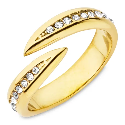 waterproof zirkoon ring in verguld staal - OCEANA
