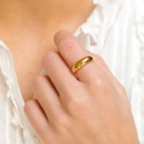 waterproof ring in verguld staal - OCEANA