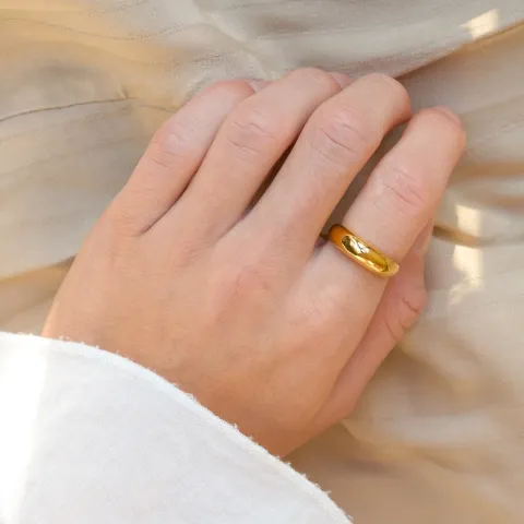 waterproof ring in verguld staal - OCEANA