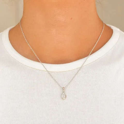 waterproof zirkoon ketting in staal - OCEANA