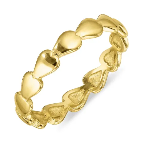 waterproof hart ring in verguld staal - OCEANA