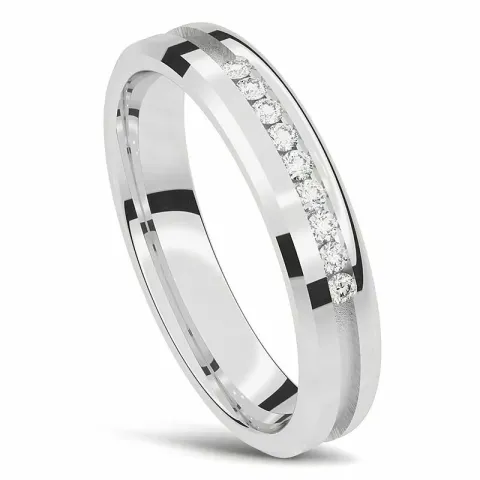 Damesring in 14 karaat witgoud 0,001 ct