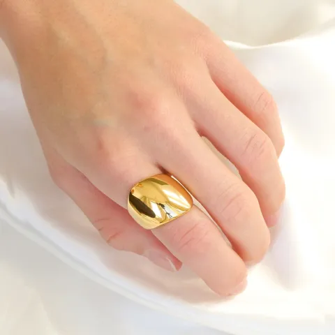 waterproof ring in verguld staal - OCEANA