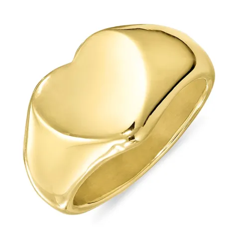 waterproof hart ring in verguld staal - OCEANA
