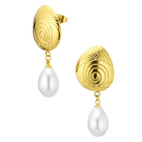 waterproof oorbellen in verguld staal - OCEANA