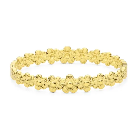 waterproof bloem armband in verguld staal - OCEANA