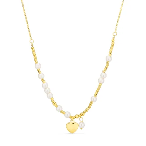 waterproof hart ketting in verguld staal - OCEANA