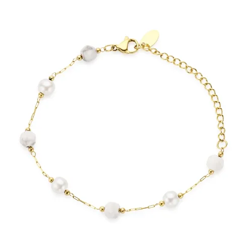 waterproof parel armband in verguld staal - OCEANA