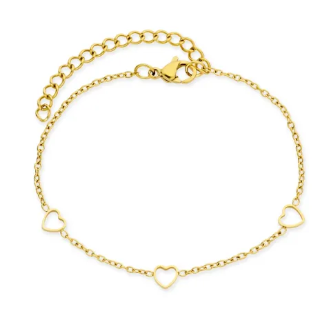 waterproof hart armband in verguld staal - OCEANA