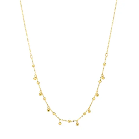 waterproof bolletje ketting in verguld staal - OCEANA
