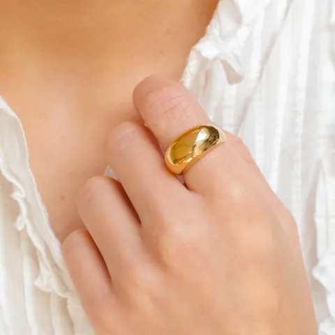waterproof ring in verguld staal - OCEANA