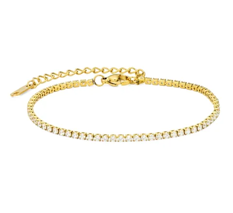waterproof zirkoon armband in verguld staal - OCEANA