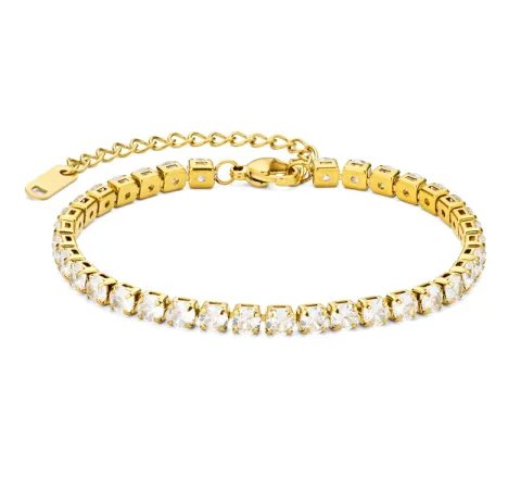 waterproof zirkoon armband in verguld staal - OCEANA