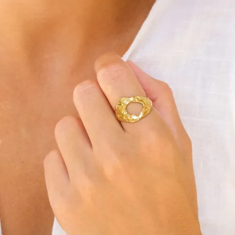 waterproof ring in verguld staal - OCEANA