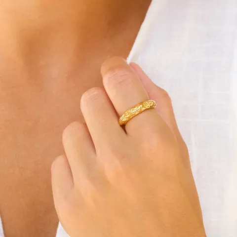 waterproof ring in verguld staal - OCEANA