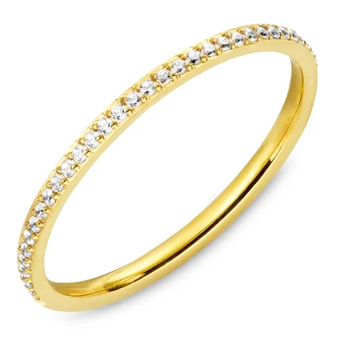 waterproof zirkoon ring in verguld staal - OCEANA