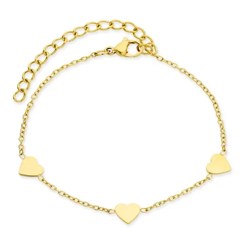 waterproof hart armband in verguld staal - OCEANA