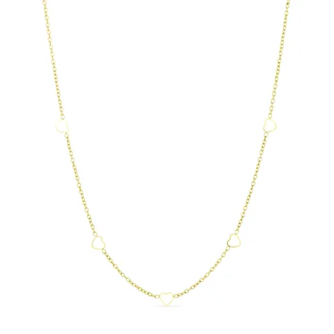 waterproof hart ketting in verguld staal - OCEANA
