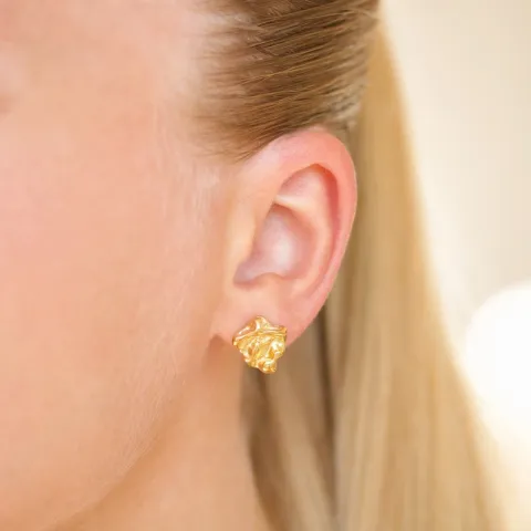 waterproof oorbellen in verguld staal - OCEANA