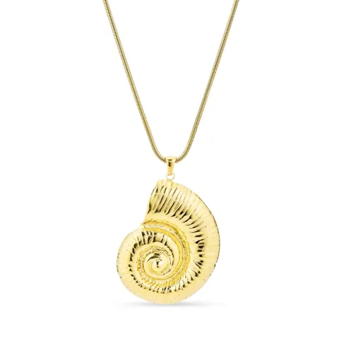 waterproof mossel ketting in verguld staal - OCEANA