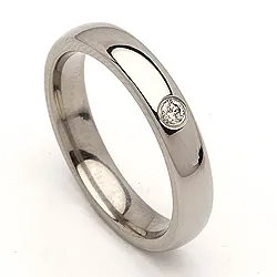 Trouwring in titanium 0,05 ct