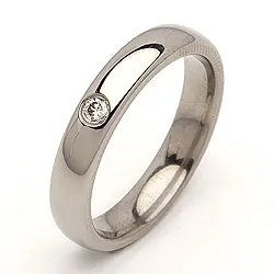 Trouwring in titanium 0,05 ct