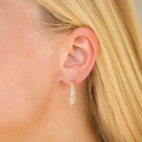 waterproof zirkoon oorbellen in verguld staal - OCEANA