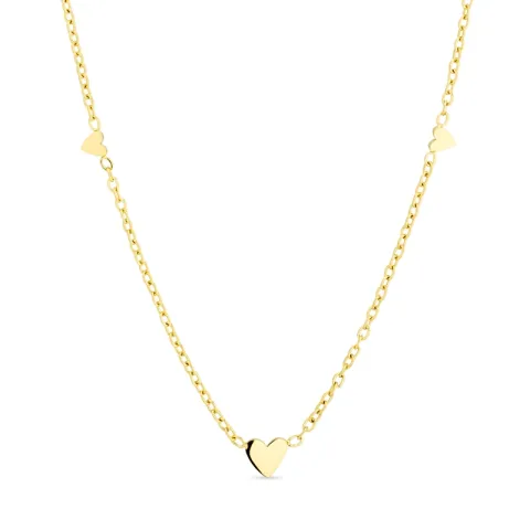 waterproof hart ketting in verguld staal - OCEANA