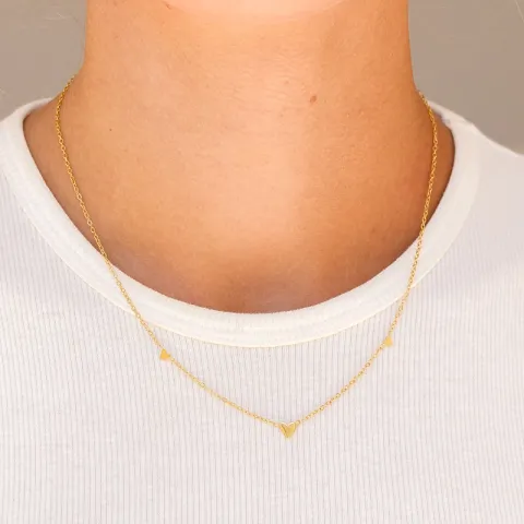 waterproof hart ketting in verguld staal - OCEANA