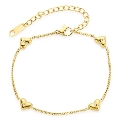 waterproof hart armband in verguld staal - OCEANA