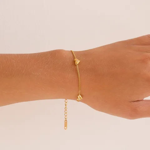 waterproof hart armband in verguld staal - OCEANA