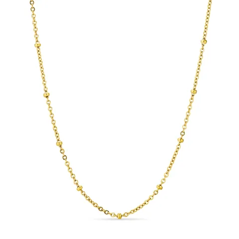 waterproof bolletje ketting in verguld staal 45 cm x 2,8 mm  - OCEANA