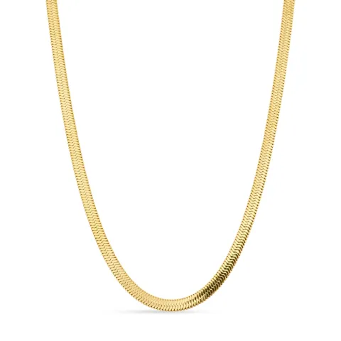 waterproof slangenketting in verguld staal 40+5 cm x 4 mm  - OCEANA