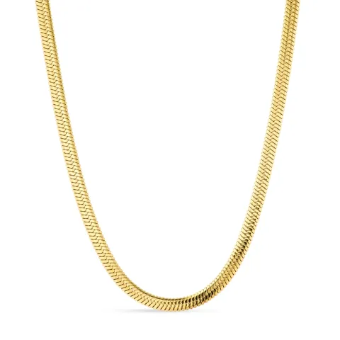 waterproof slangenketting in verguld staal 40+5 cm x 5 mm  - OCEANA