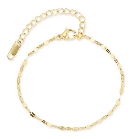 waterproof armband in verguld staal 16+5 cm x 2 mm  - OCEANA