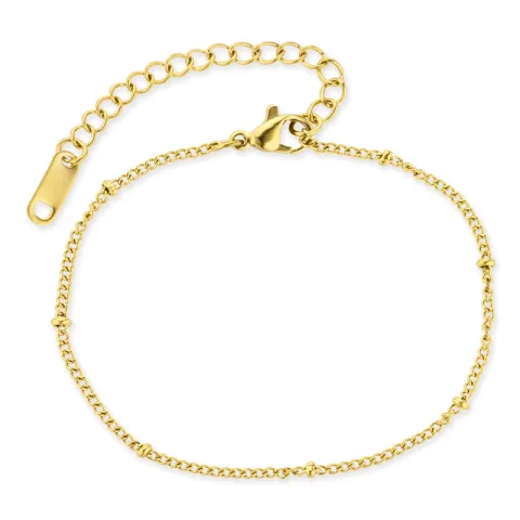 waterproof bolletje armband in verguld staal 16+5 cm x 2,0 mm  - OCEANA