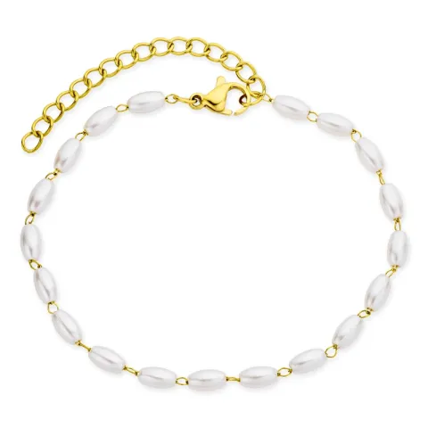 waterproof parel armband in verguld staal - OCEANA