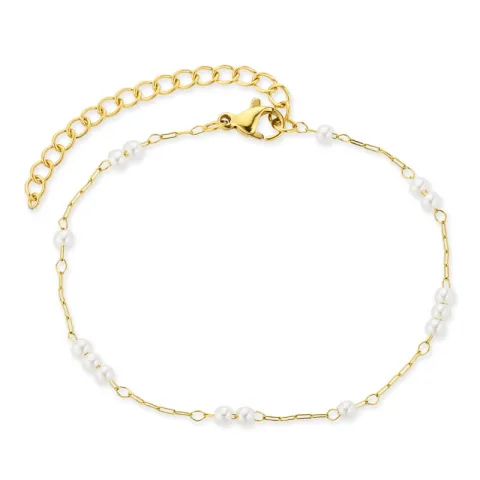 waterproof parel armband in verguld staal - OCEANA