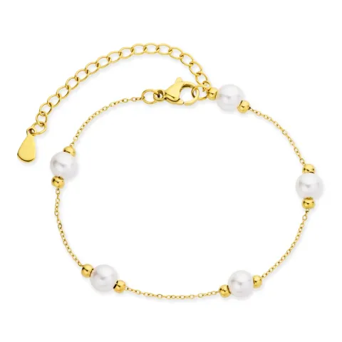 waterproof parel armband in verguld staal - OCEANA