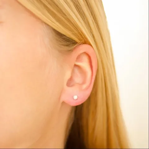 3 mm waterproof parel oorsteker in verguld staal - OCEANA